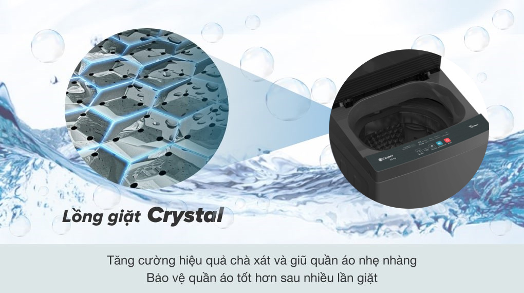 Máy giặt Casper Inverter 8.5 kg WT-85NG1 - Công nghệ giặt đặc biệt Máy giặt Casper Inverter 8.5 kg WT-85NG1 - Công nghệ giặt đặc biệt