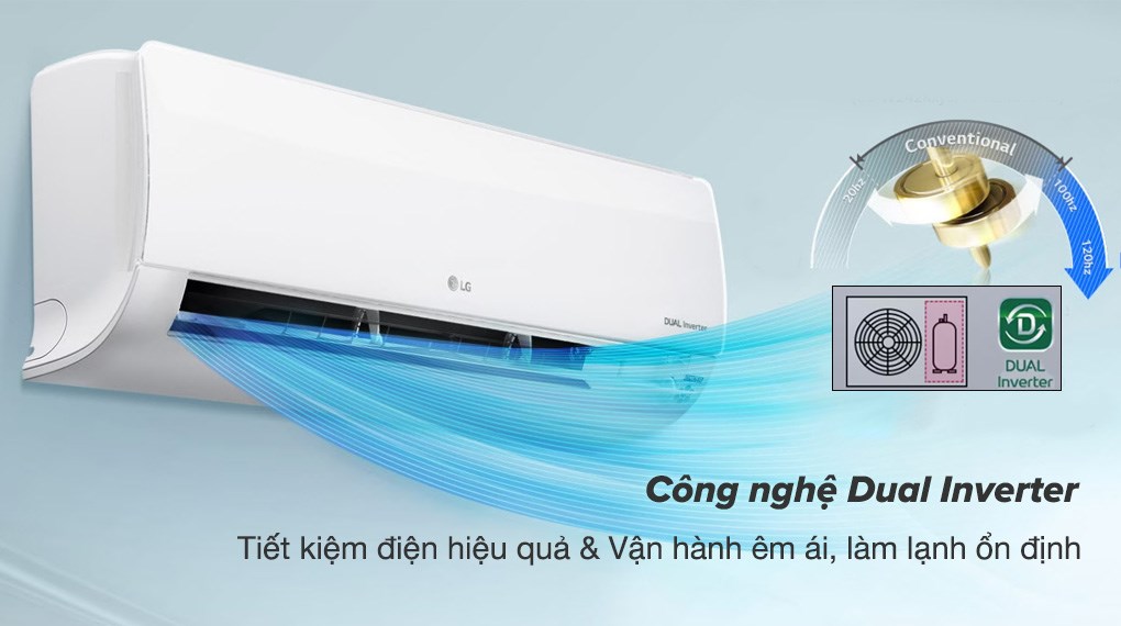 Máy lạnh LG Inverter 2 HP V18WIN1 - Công nghệ Dual Inverter tiết kiệm điện, vận hành êm ái Máy lạnh LG Inverter 2 HP V18WIN1 - Công nghệ Dual Inverter tiết kiệm điện, vận hành êm ái
