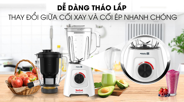 Dễ dàng tháo lắp - Máy xay sinh tố Tefal BL42Q166