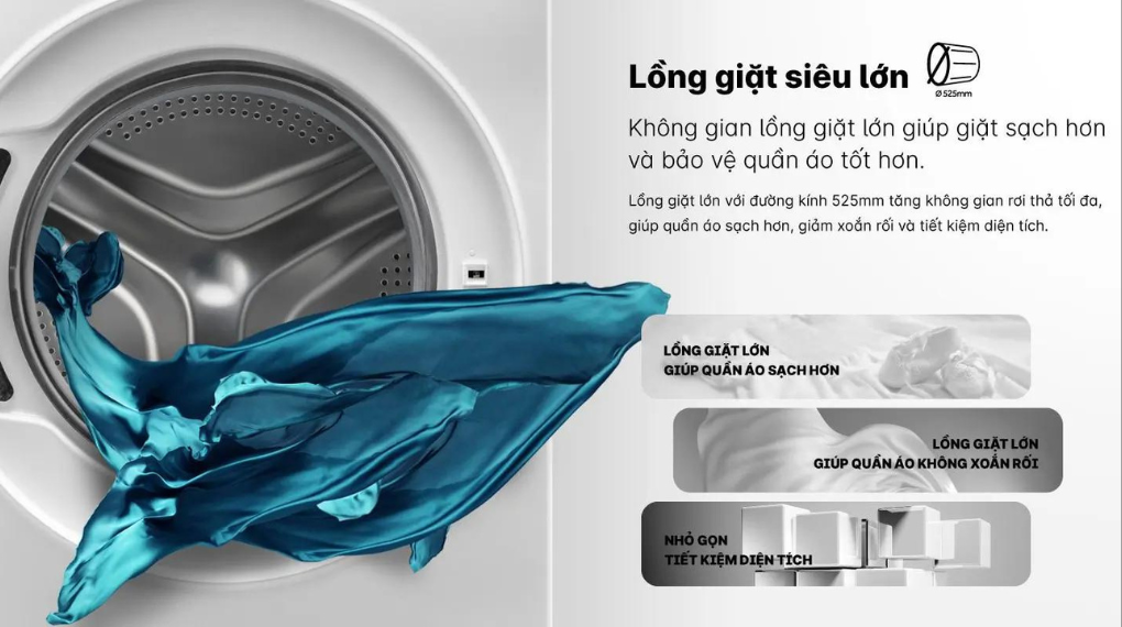 Máy giặt Aqua Inverter 12 kg AW12-B4959U1K(B) - Lồng giặt Máy giặt Aqua Inverter 12 kg AW12-B4959U1K(B) - Lồng giặt