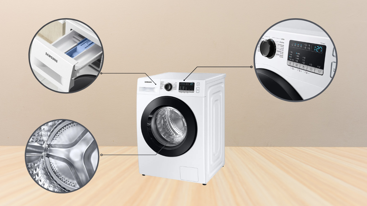 Lồng giặt và bảng điều khiển có độ hoàn thiện cao