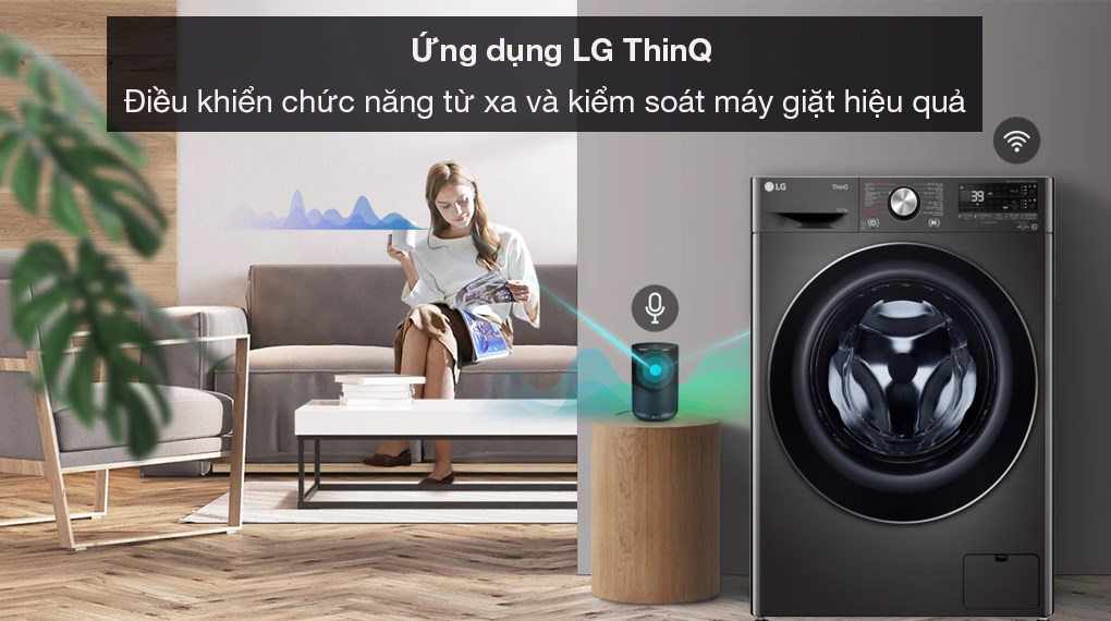 Máy giặt sấy LG Inverter giặt 12 kg - sấy 7 kg FV1412H3BA - Điều khiển từ xa qua ứng dụng LG ThinQ tiện lợi Máy giặt sấy LG Inverter giặt 12 kg - sấy 7 kg FV1412H3BA - Điều khiển từ xa qua ứng dụng LG ThinQ tiện lợi