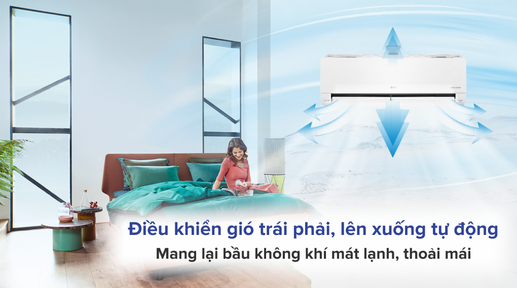 Máy lạnh LG Inverter 1.5 HP V13APFP - Cơ chế thổi gió Máy lạnh LG Inverter 1.5 HP V13APFP - Cơ chế thổi gió