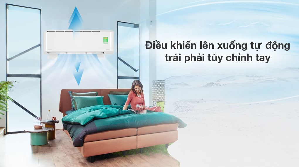 Máy lạnh Toshiba Inverter 2 HP RAS-H18S4KCV2G-V - Cơ chế thổi gió Máy lạnh Toshiba Inverter 2 HP RAS-H18S4KCV2G-V - Cơ chế thổi gió