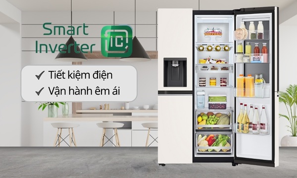 Tủ lạnh LG Inverter 635 lít GR-X257BG công nghệ Inverter Linear